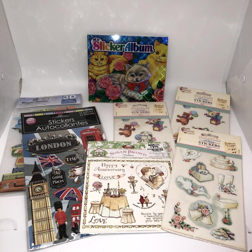 Vintage Sticker Lot It's A Boy Girl Wedding NOS Westrim Crafts Memories Forever